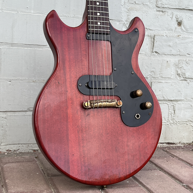 RARE 1987 Burny / Gibson MM-55 “Melody Maker” ... PUNK Rock Machine MADE IN JAPAN ... Chunky Baseball Neck / Very Lightweight + ORIGINAL HARDCASE 