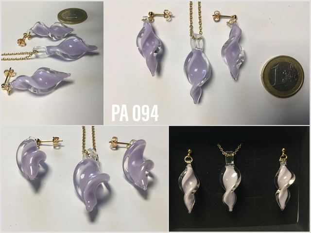 Parure pendentif boucles d’oreilles réf PA 094