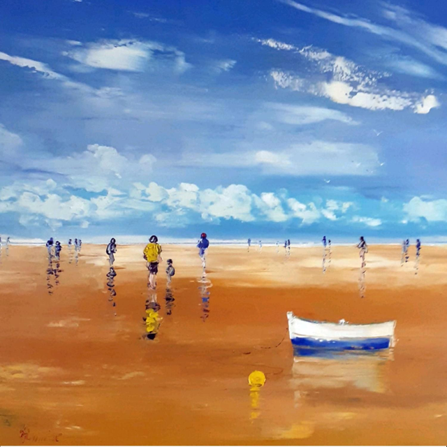 Plage sous le vent 50x50cm