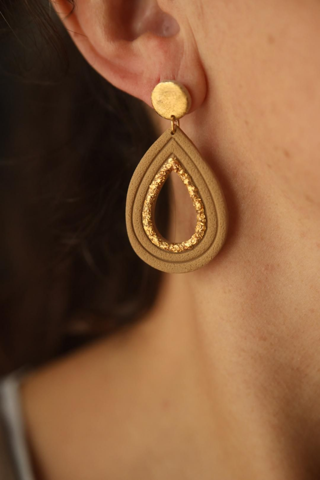 Boucles Oreilles Collection Automnale Dorée 