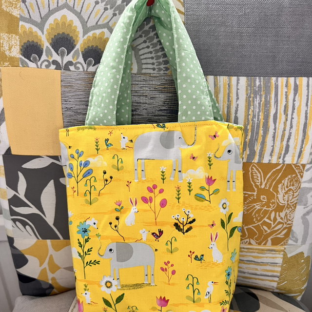 Pretty Easter bag fully lined - Green