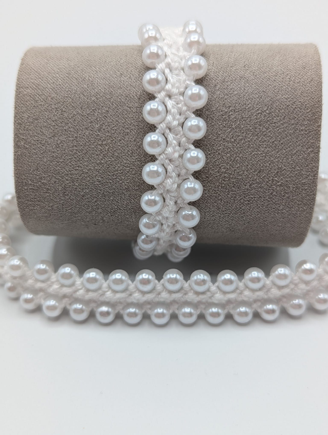 Set choker et bracelet au crochet avec perles – Fait main