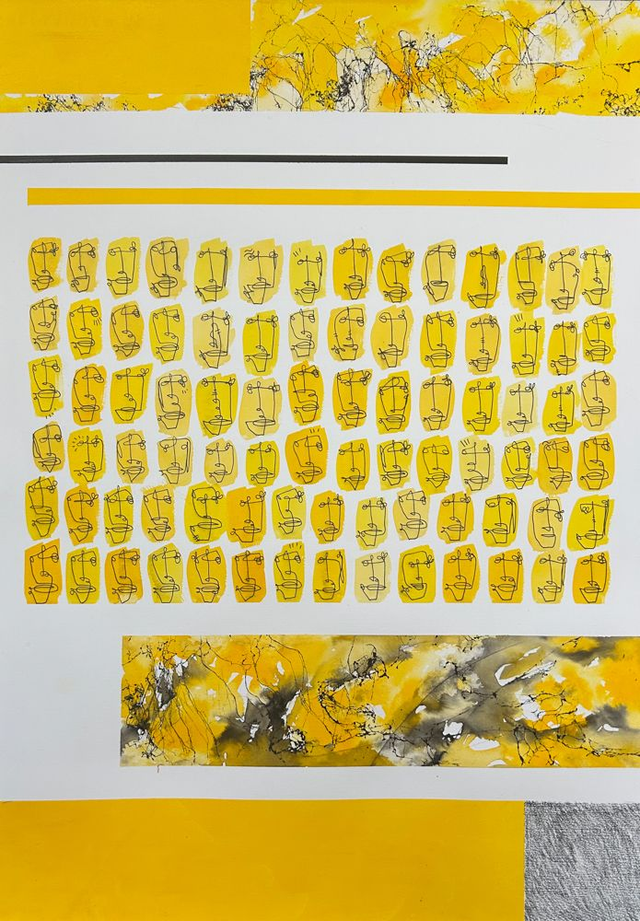 carinhas mix media 50x70cm