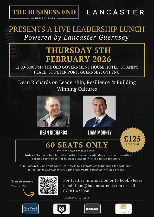The Business End Lunch with Dean Richards in Guernsey