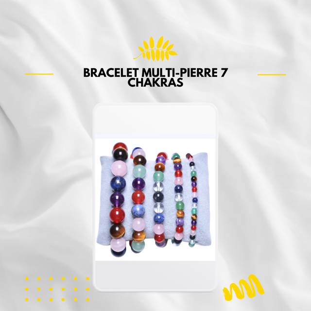 Bracelet multi-pierre 7 chakras