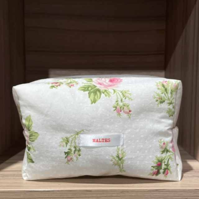 Trousse cube vintage Rose