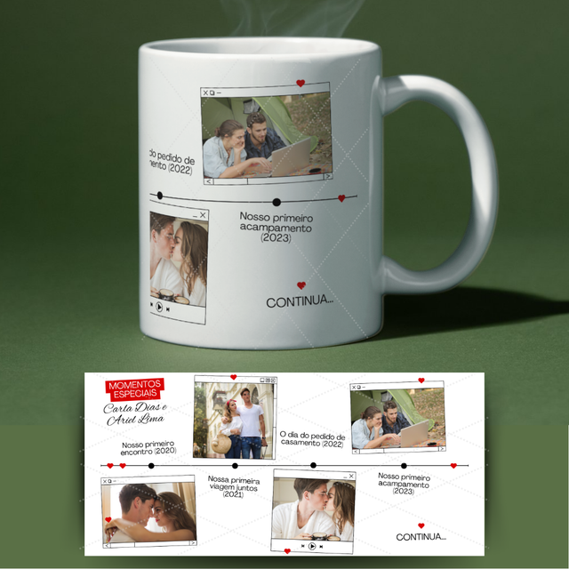 Caneca dia dos namorados - Momentos especiais