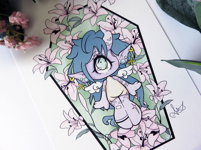 Coffin Cyclops Girl A5 Print