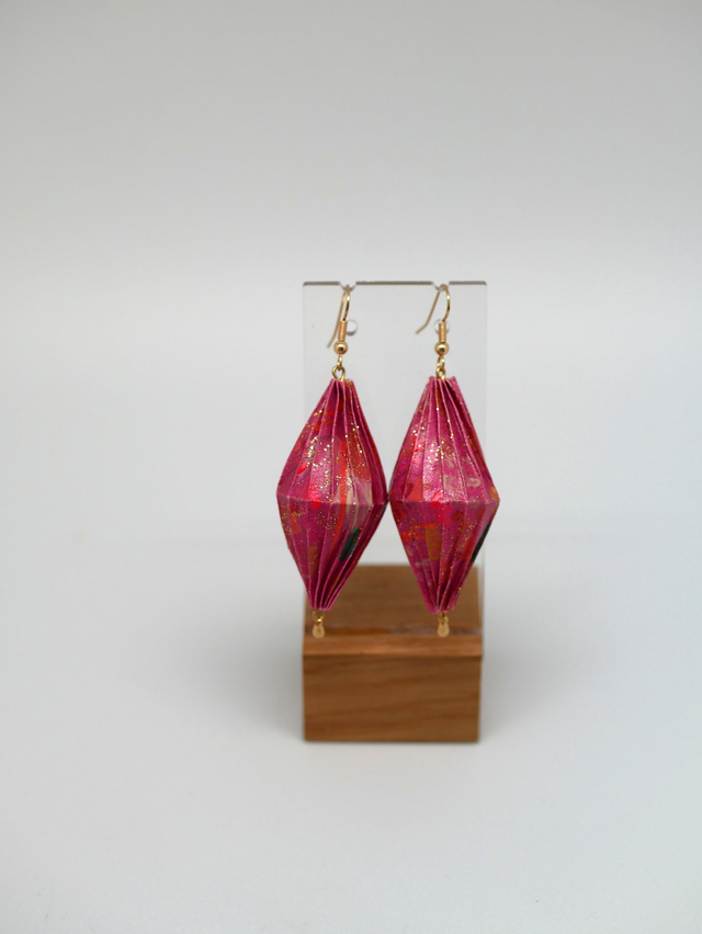 Lampions Fuschias pailletés