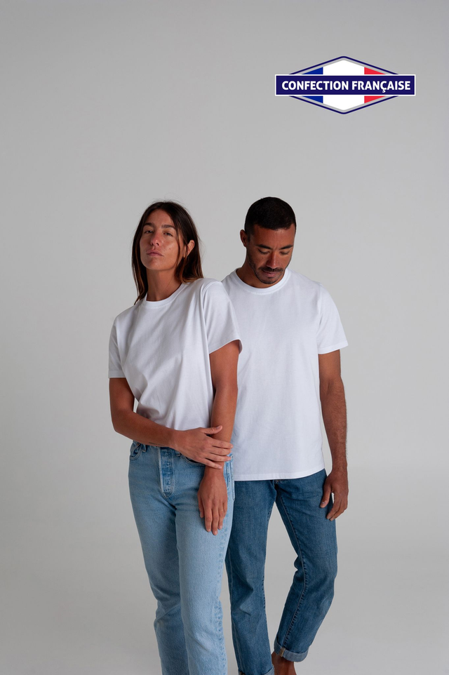 T-SHIRT MARKAT BLANC ETIQUETTE Blanche