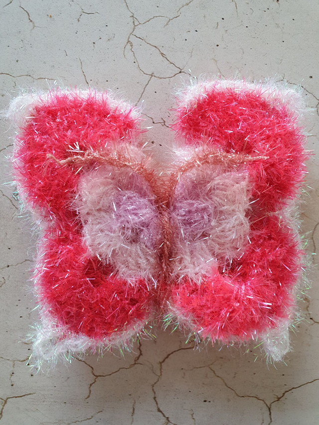 Schwamm Schmetterling neonpink