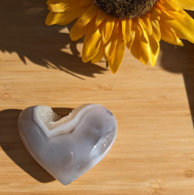 Druzy Agate Crystal Heart 