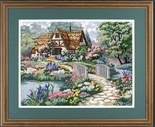 Cottage Retreat Tapestry Needlepoint Kit from Dimensions 