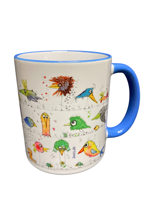 Keramiktasse "Vögel"