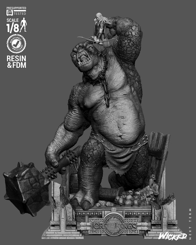 DIORAMA LEGOLAS VS TROLL série movie