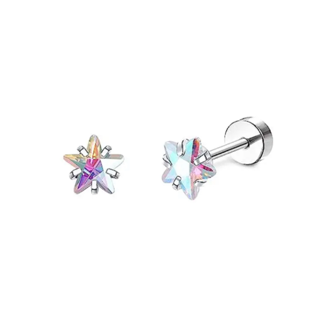 Iridescent Star Mini Comfort Back Studs