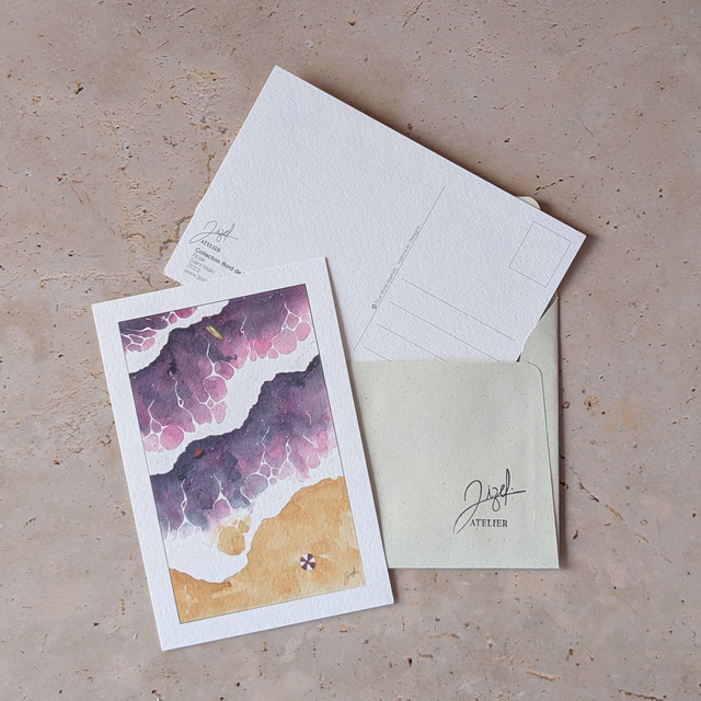 Carte postale - Bord de Mer - Rose