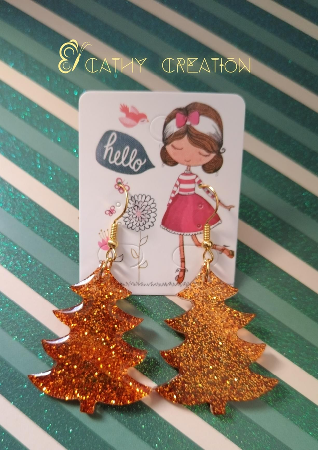 Boucles d'oreilles sapin