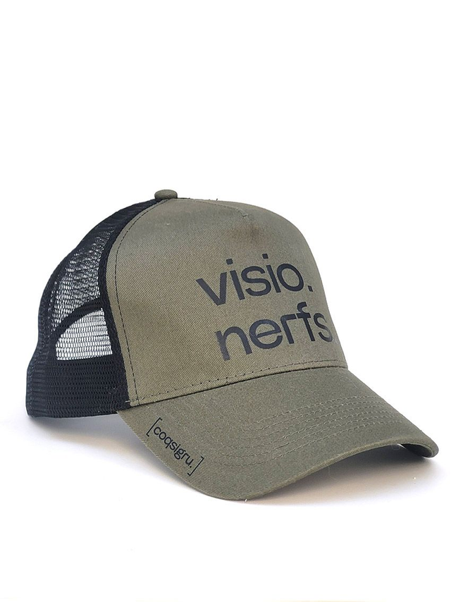 CASQUETTE ADULTE TRUCKER_KAKI_NOIR_VISIO_NERFS