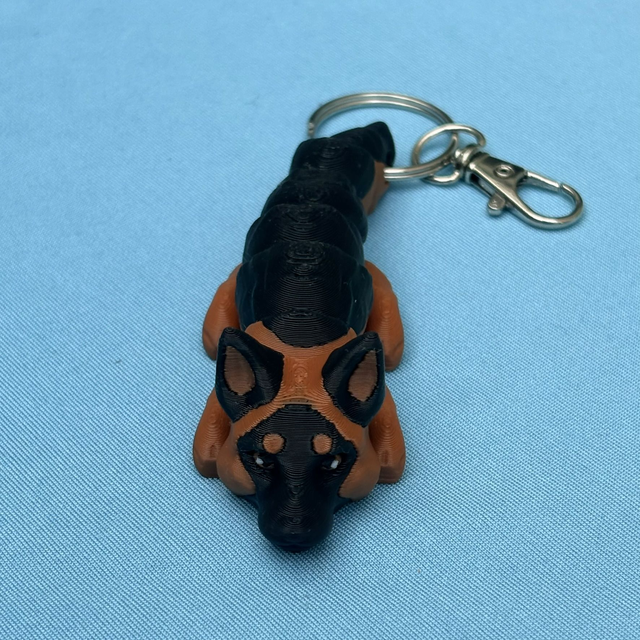 3D Printed German Shepherd Dog Keyring