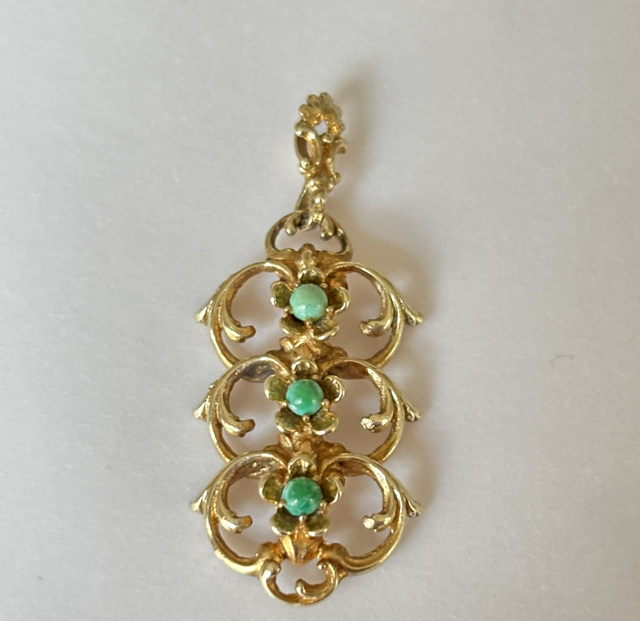 Anhänger 333er Gold mit Edelsteinen 