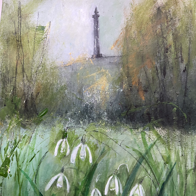 Print- Peniel Heugh with Snowdrops 