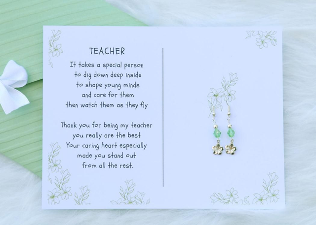 Earrings For Teacher Green 🍏
