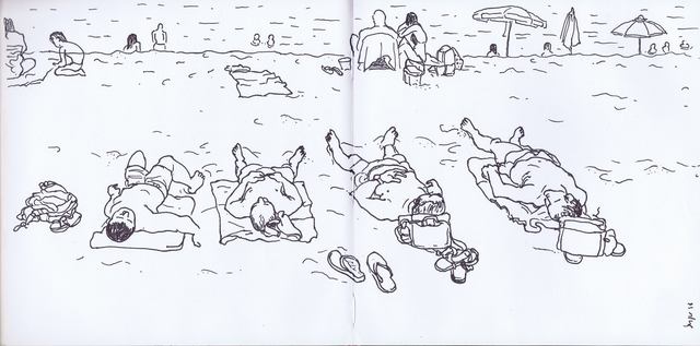 Dibujo Cerdeña en bici: descansando