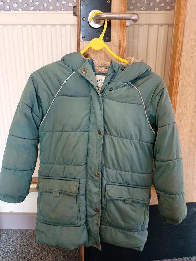 'FatFace' fleecy coat, hooded, 8-9 years 