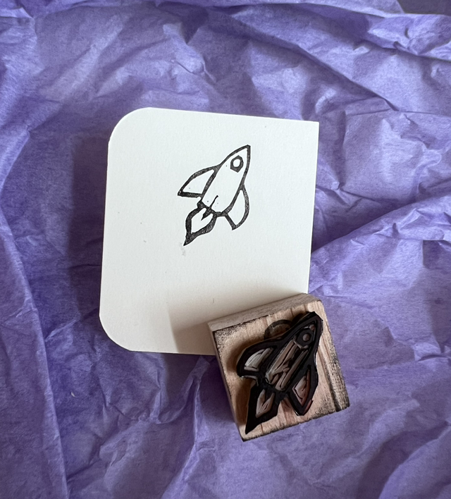 Tampon fusée - stamp-tober 2024 
