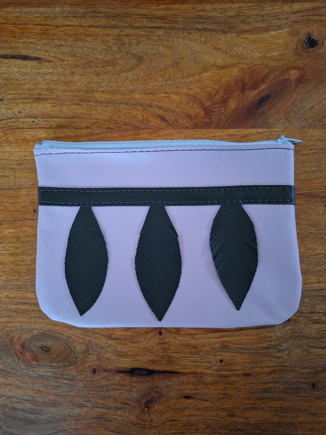 Trousse rose trois plumes