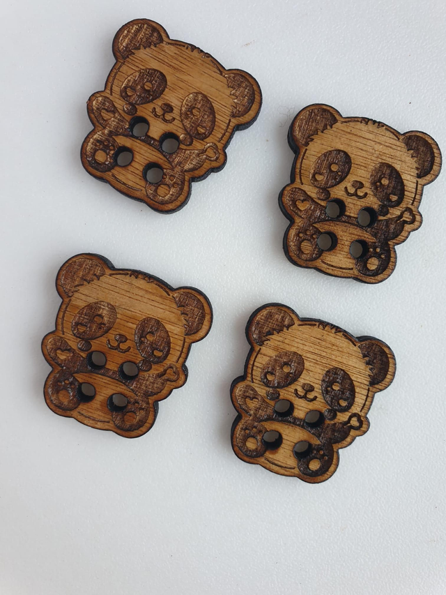 Bouton panda 3 cm