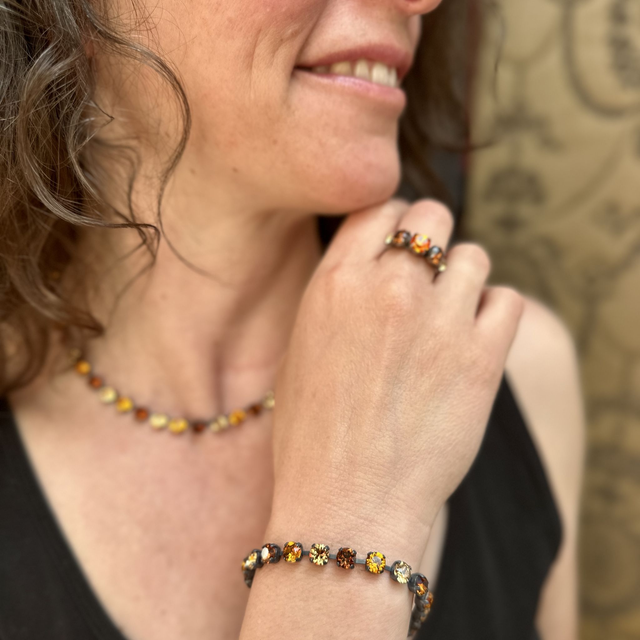 Armband DEVA KLASSIK SMALL Topazmix, Braun