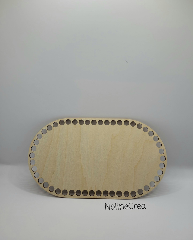 Base en bois ovale, base ovale, base ovale 23x13 cm