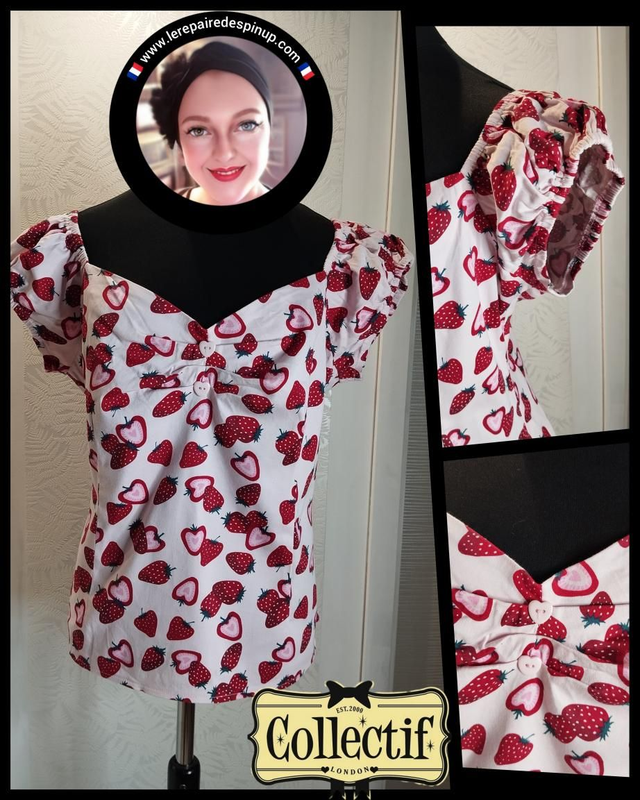 Blouse Collectif Dolorès Strawberry T48
