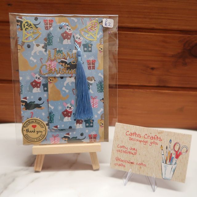 Christmas Bookmark Greeting Card