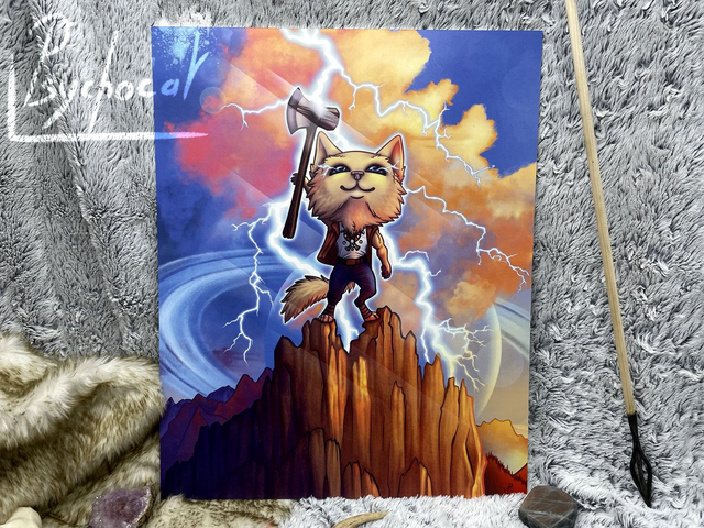 Chathor meow and thunder 40X50cm