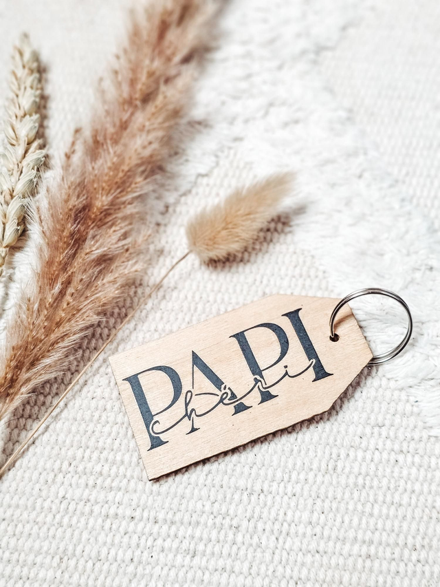 Porte-clé bois - papi
