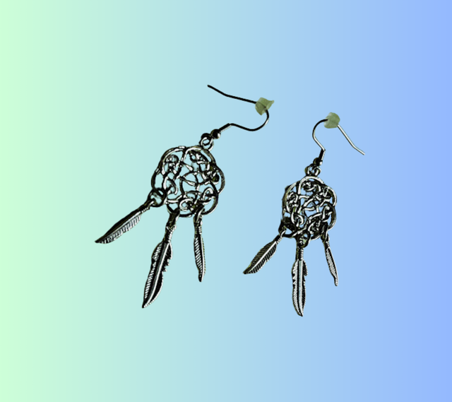 A Boucles d'Oreille Plumes Celtiques