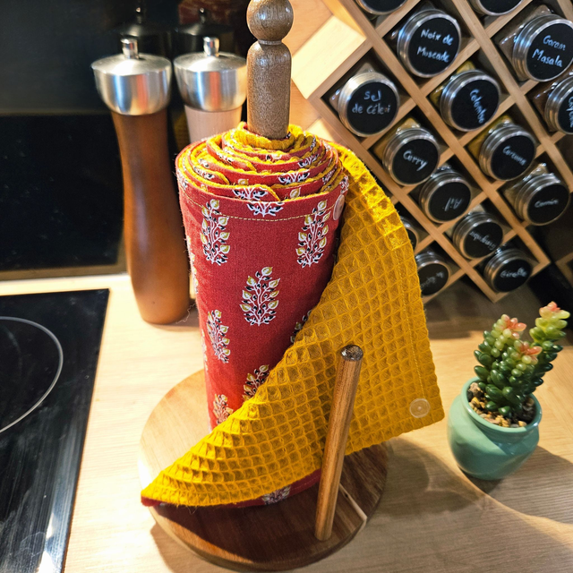 Essuie-tout feuilles en rouge