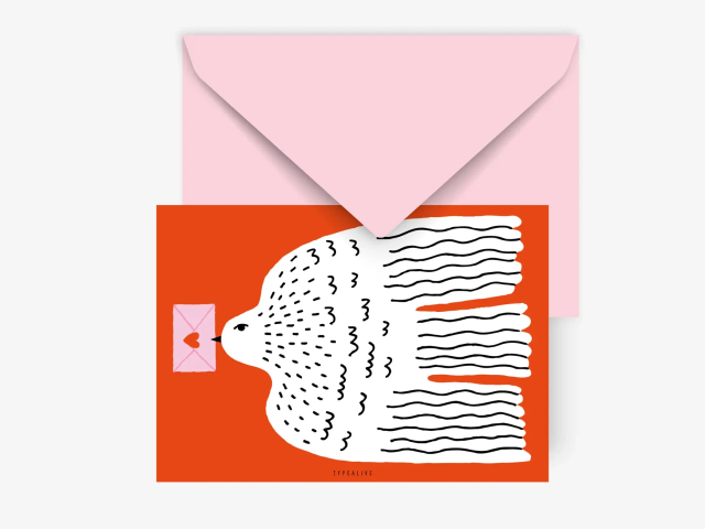 Postkaart/Lovebird - Typealive