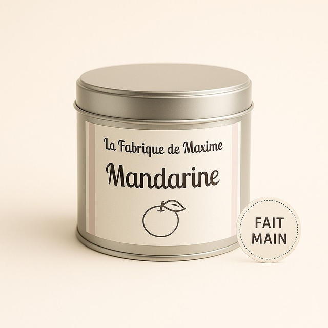 Bougie artisanale parfumée Mandarine – 150gr