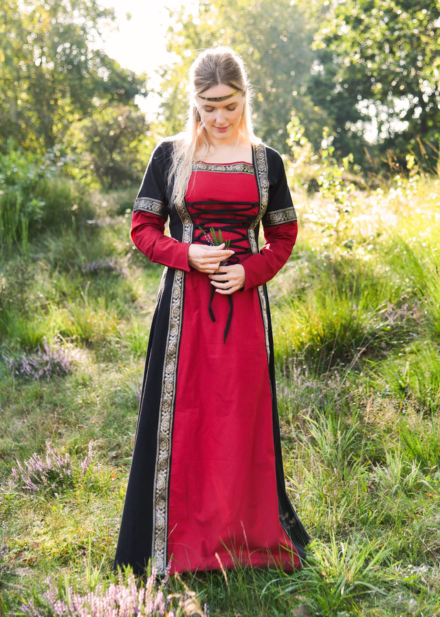 Kleid Eleanor, rot/schwarz