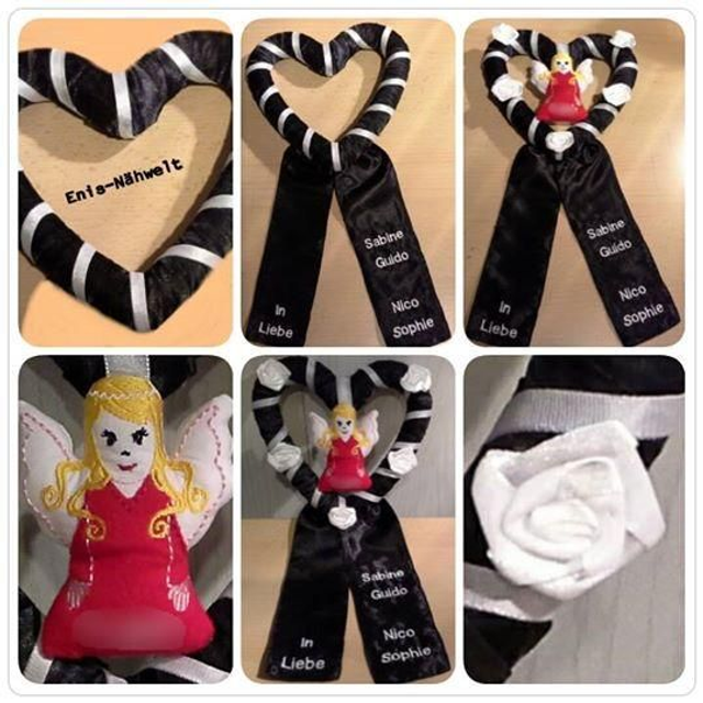 Trauer Herz für Urnengräber