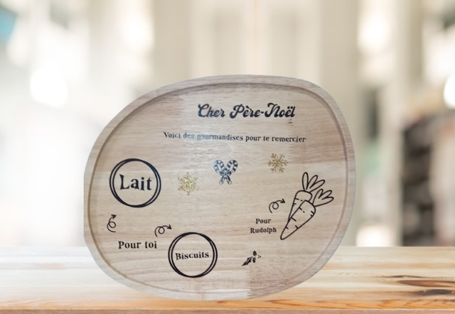 Plateau "Père Noël" étoile or 