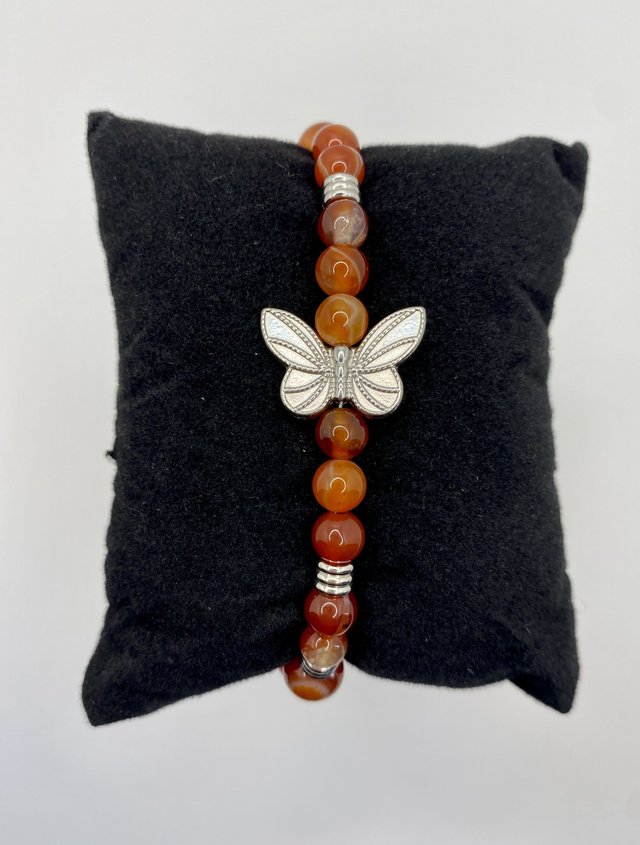 Bracelet &quot;Effet Papillon&quot; – Cornaline (Chine)