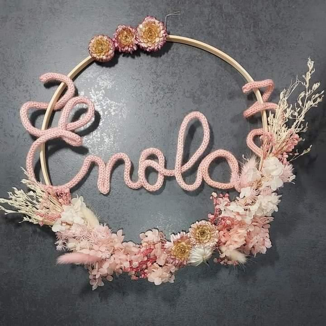 Attrape-rêve personnalisable rose