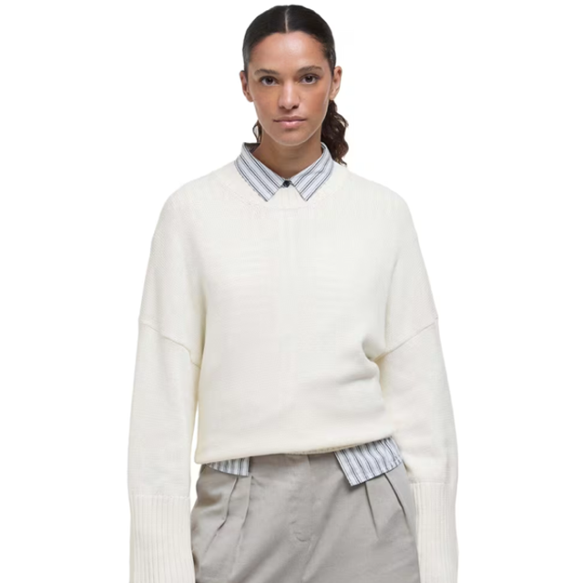 Barbour Birdie Knitted Jumper Cloud 