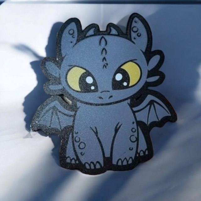 Lampe 3D Krokmou LED - Illumine ton espace avec le dragon le plus adorable ! 