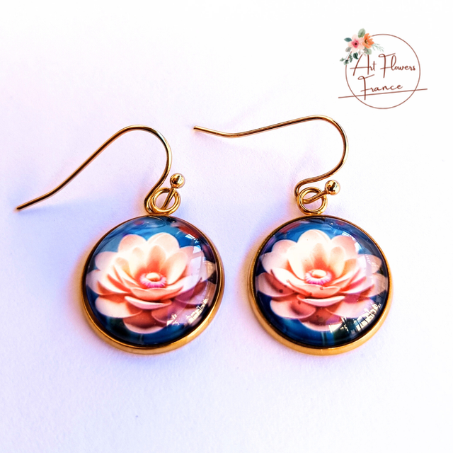 Bijoux illustrés - Fleur rose